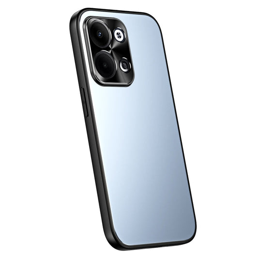 For OPPO Reno9 / Reno9 Pro R-JUST RJ-61 Electroplating Frosted TPU + PC Phone Case(Blue)