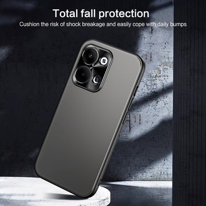 For OPPO Reno9 Pro+ R-JUST RJ-61 Electroplating Frosted TPU + PC Phone Case(Blue)