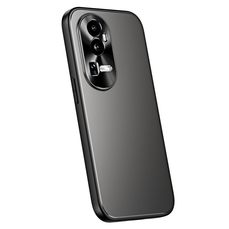 Pour OPPO Reno10 / Reno10 Pro Global R-JUST RJ-61 Coque de Téléphone en TPU Givré Électroplaqué + PC (Gris)