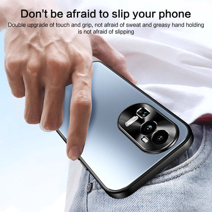 Pour OPPO Reno10 / Reno10 Pro Global R-JUST RJ-61 Coque de Téléphone en TPU Givré Électroplaqué + PC (Gris)