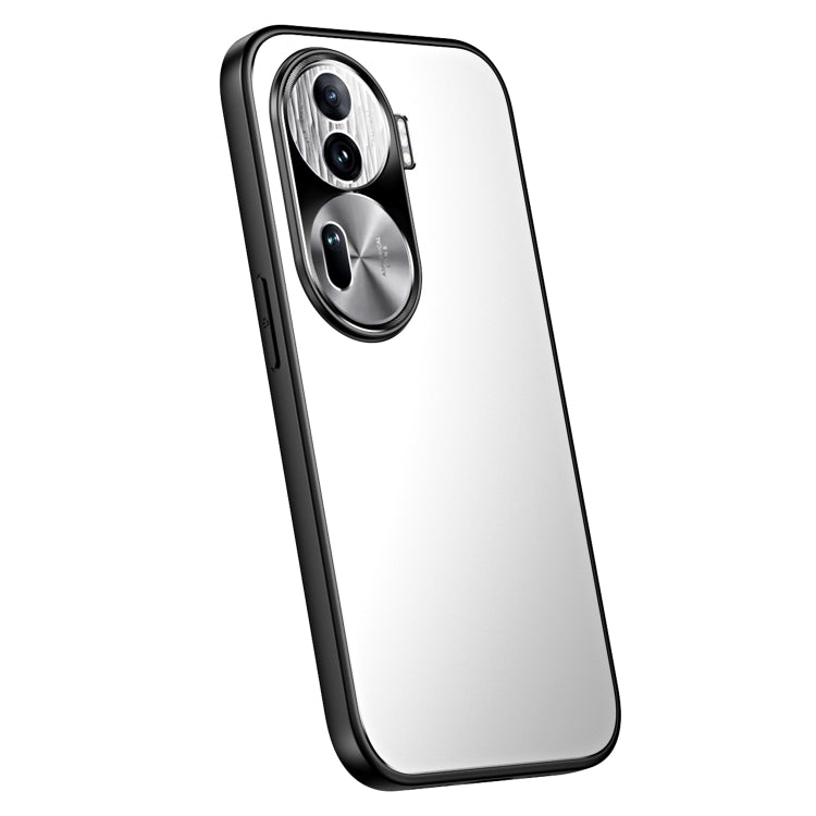 For OPPO Reno11 Global R-JUST RJ-61 Electroplating Frosted TPU + PC Phone Case(Silver)