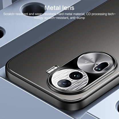 For OPPO Reno11 Pro Global R-JUST RJ-61 Electroplating Frosted TPU + PC Phone Case(Silver)