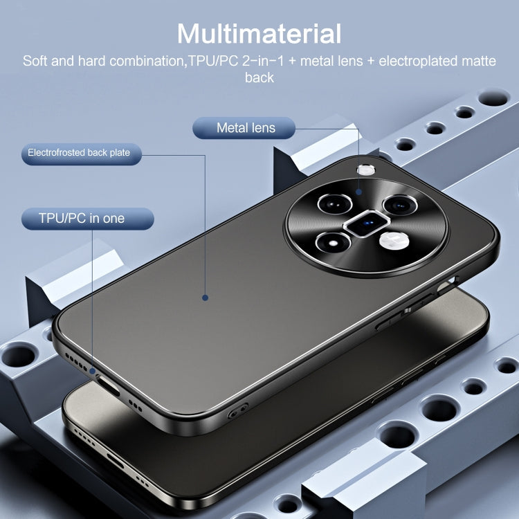 For OPPO Find X7 R-JUST RJ-61 Electroplating Frosted TPU + PC Phone Case(Blue)