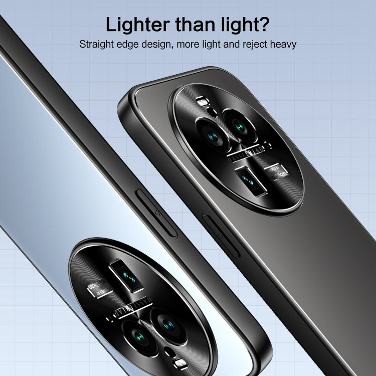 For OPPO Find X6 R-JUST RJ-61 Electroplating Frosted TPU + PC Phone Case(Grey)