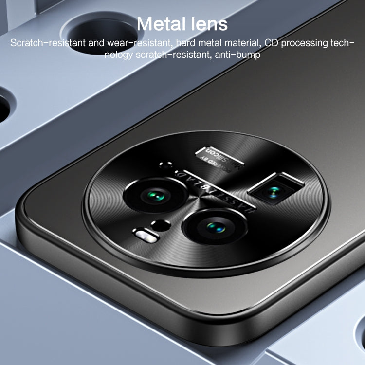 For OPPO Find X6 R-JUST RJ-61 Electroplating Frosted TPU + PC Phone Case(Grey)