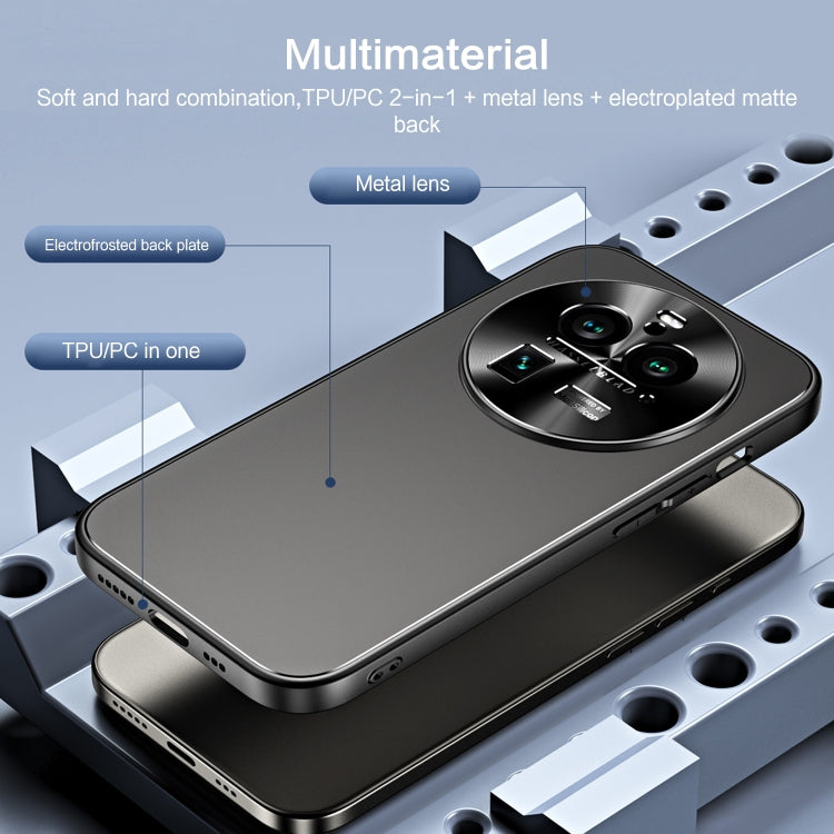 For OPPO Find X6 R-JUST RJ-61 Electroplating Frosted TPU + PC Phone Case(Grey)