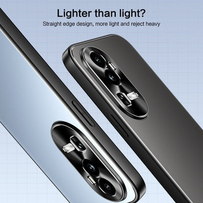 For OPPO Reno10 / Reno10 Pro Global R-JUST RJ-61 Electroplating Frosted TPU + PC Phone Case with Holder(Silver)