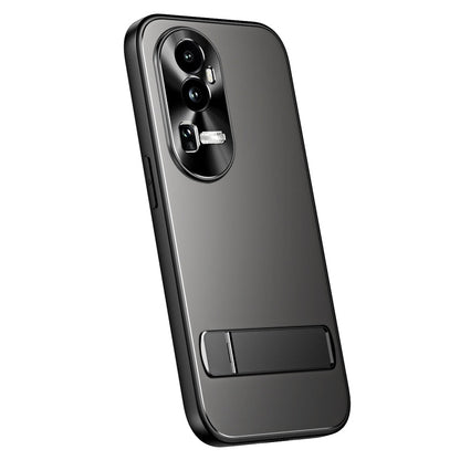 Pour OPPO Reno10 Pro+ Global R-JUST RJ-61 Coque de téléphone en TPU dépoli galvanisé + PC avec support (gris)