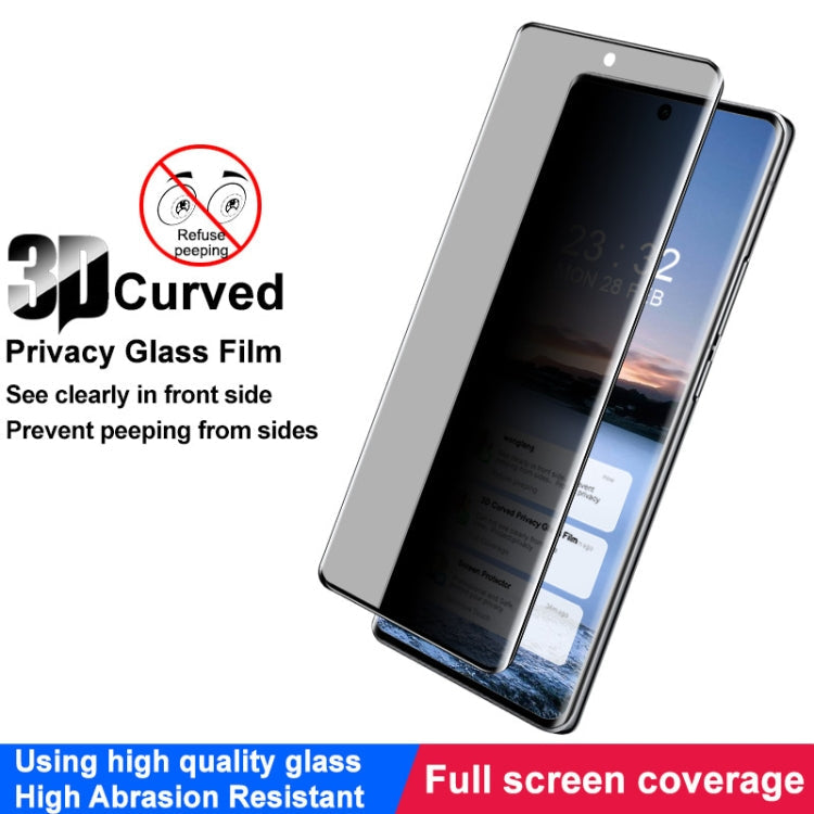 For vivo X100s Pro 5G / X100 Ultra 5G imak 3D Curved HD Full Screen Anti-spy Tempered Glass Protective Film