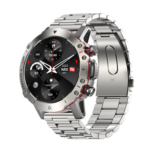 LEMFO ELF3 1.39 inch TFT Round Screen Outdoor Steel Strap Smart Watch Supports Blood Oxygen Monitoring(Silver)