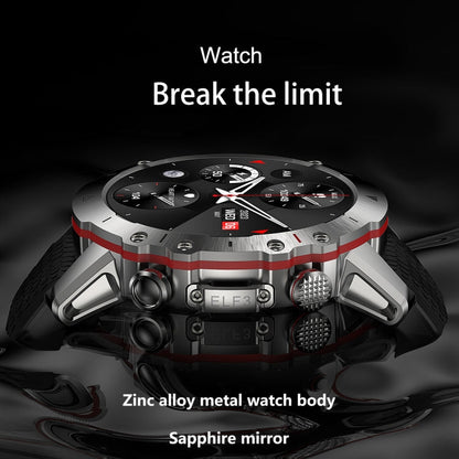 LEMFO ELF3 1.39 inch TFT Round Screen Outdoor Steel Strap Smart Watch Supports Blood Oxygen Monitoring(Black)