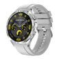 Montre intelligente ronde LEMFO HK4 avec écran AMOLED de 1,43 pouce et appels Bluetooth (Argent)