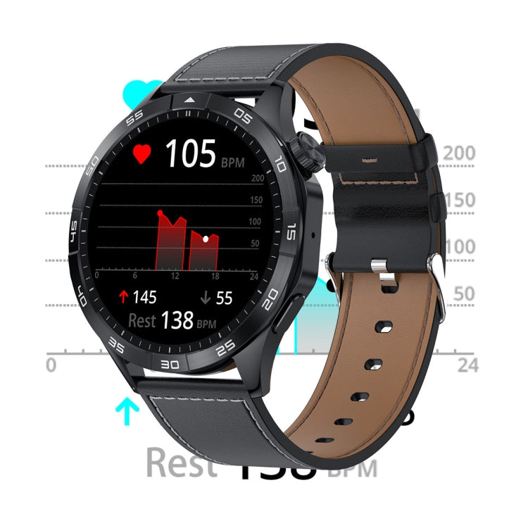 Montre intelligente ronde LEMFO HK4 avec écran AMOLED de 1,43 pouce et appels Bluetooth (Argent)