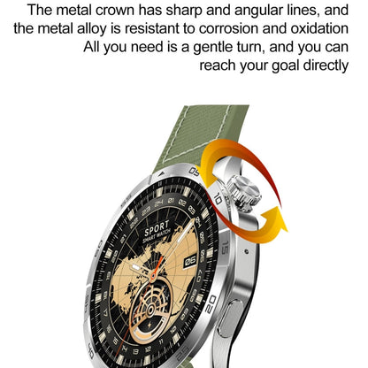 Montre intelligente ronde LEMFO HK4 avec écran AMOLED de 1,43 pouce et appels Bluetooth (Argent)