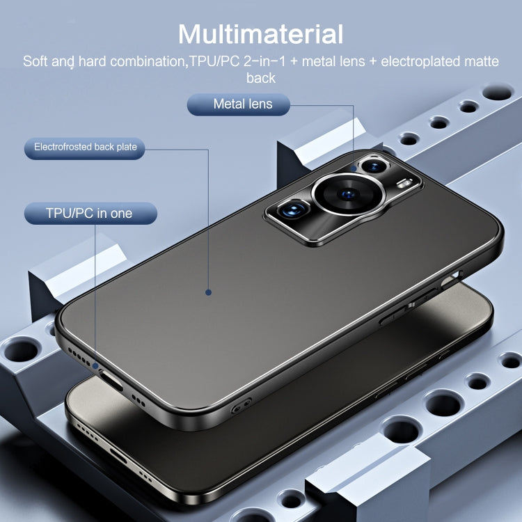 For Huawei P60 / P60 Pro R-JUST RJ-61 Electroplating Frosted TPU + PC Phone Case(Blue)