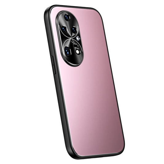 Pour Huawei P50 Pro Coque de Téléphone R-JUST RJ-61 en TPU Givré Électroplaqué + PC (Rose)