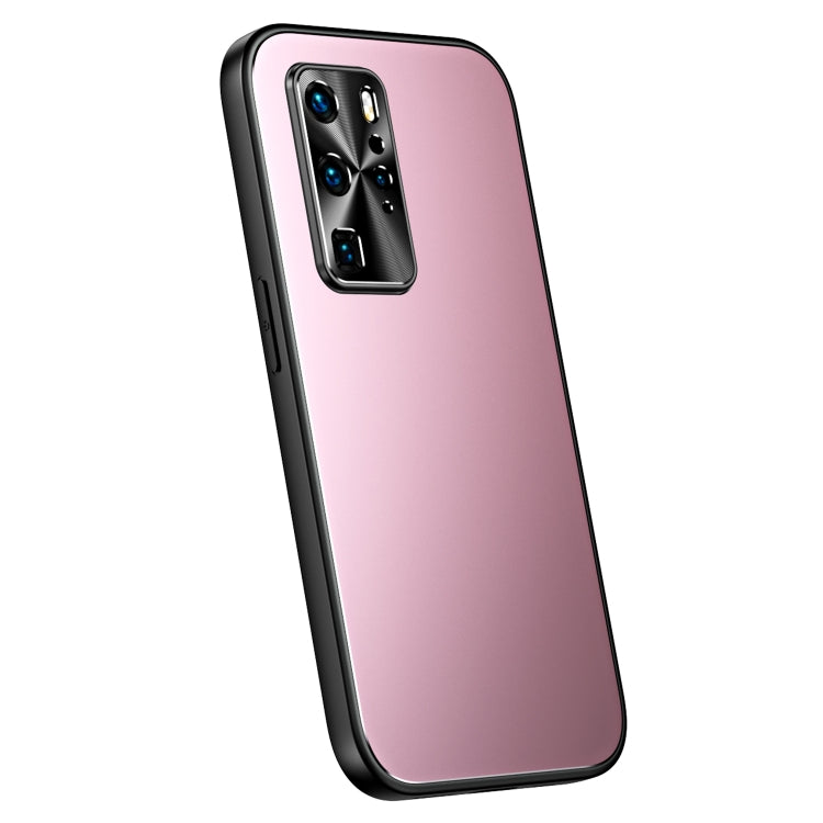 For Huawei P40 R-JUST RJ-61 Electroplating Frosted TPU + PC Phone Case(Pink)