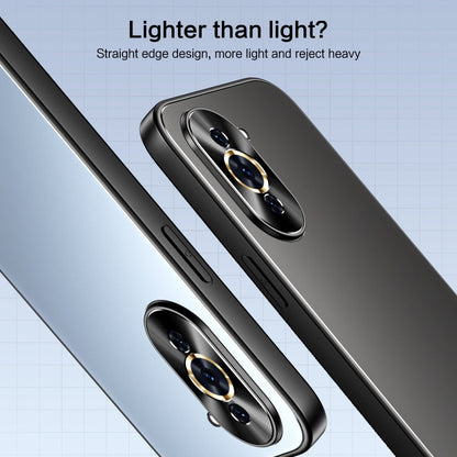 Pour Huawei nova 10 Pro R-JUST RJ-61 Coque de téléphone en TPU dépoli électroplaqué + PC (Bleu)