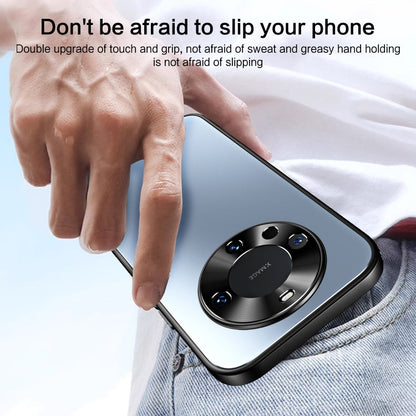 For Huawei Mate 60 Pro R-JUST RJ-61 Electroplating Frosted TPU + PC Phone Case(Silver)