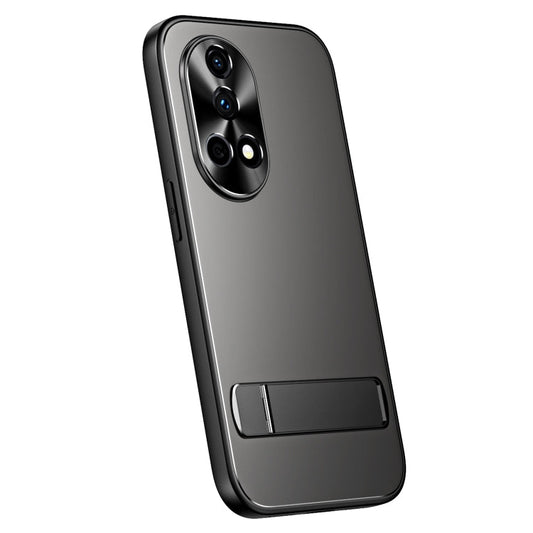 For Huawei nova 12 Pro R-JUST RJ-61 Electroplating Frosted TPU + PC Phone Case with Holder(Grey)