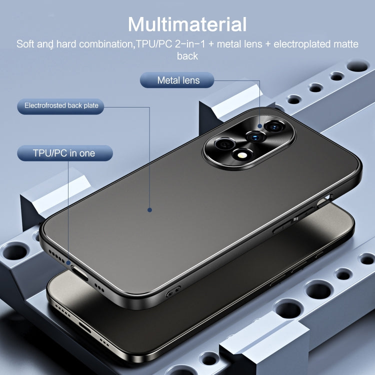 For Huawei nova 12 R-JUST RJ-61 Electroplating Frosted TPU + PC Phone Case with Holder(Grey)