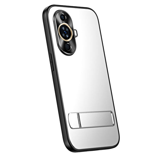 Pour Huawei nova 11 R-JUST RJ-61 Coque de téléphone en TPU givré galvanisé + PC avec support (argent)