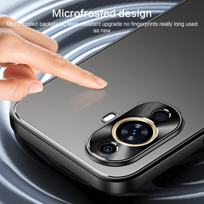 For Huawei nova 11 R-JUST RJ-61 Electroplating Frosted TPU + PC Phone Case with Holder(Silver)