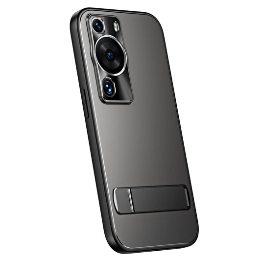 Pour Huawei P60 / P60 Pro R-JUST RJ-61 Étui de téléphone en TPU dépoli électrolytique + PC avec support (gris)