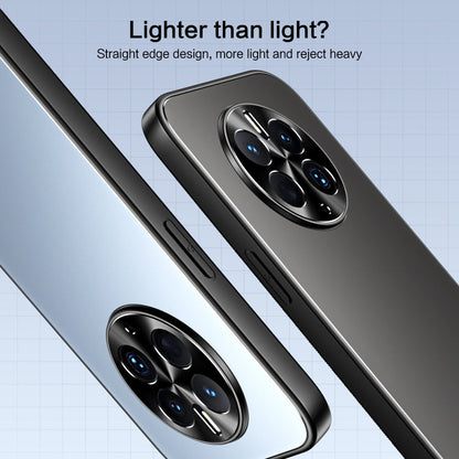 For Huawei Mate 50 Pro R-JUST RJ-61 Electroplating Frosted TPU + PC Phone Case with Holder(Grey)