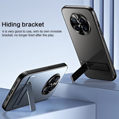 Pour Huawei Mate 50 R-JUST RJ-61 Coque de téléphone en TPU givré galvanisé + PC avec support (gris)