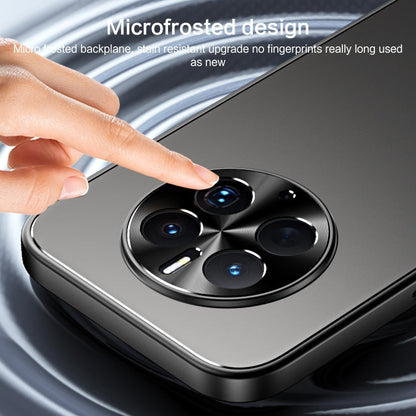 For Huawei Mate 50 R-JUST RJ-61 Electroplating Frosted TPU + PC Phone Case with Holder(Silver)