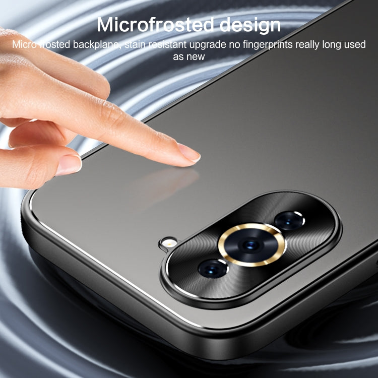 For Huawei nova 10 Pro R-JUST RJ-61 Electroplating Frosted TPU + PC Phone Case with Holder(Grey)