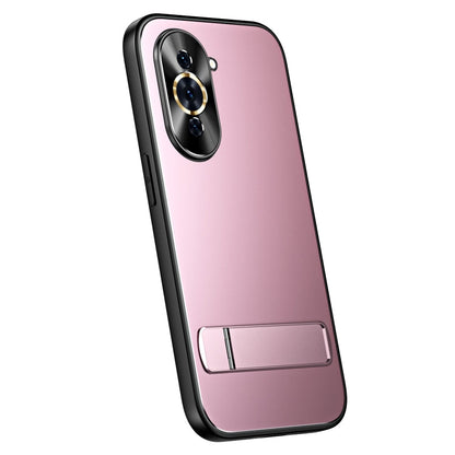 Pour Huawei nova 10 Pro Coque de téléphone R-JUST RJ-61 en TPU givré galvanisé + PC avec support (Rose)