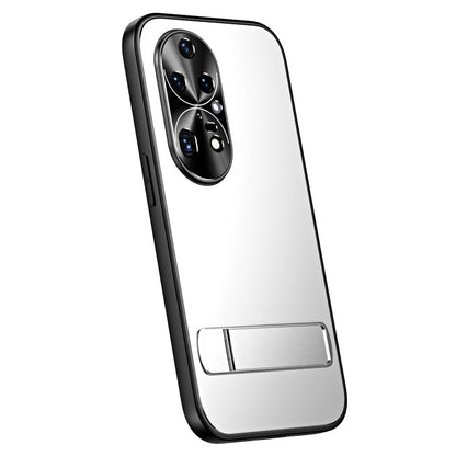 Pour Huawei P50 Pro R-JUST RJ-61 Coque de téléphone en TPU givré galvanisé + PC avec support (argent)