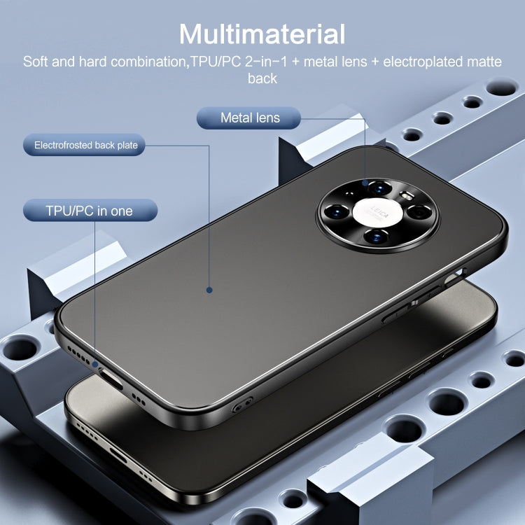 For Huawei Mate 40 R-JUST RJ-61 Electroplating Frosted TPU + PC Phone Case with Holder(Grey)