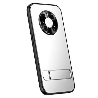 For Huawei Mate 40 R-JUST RJ-61 Electroplating Frosted TPU + PC Phone Case with Holder(Silver)