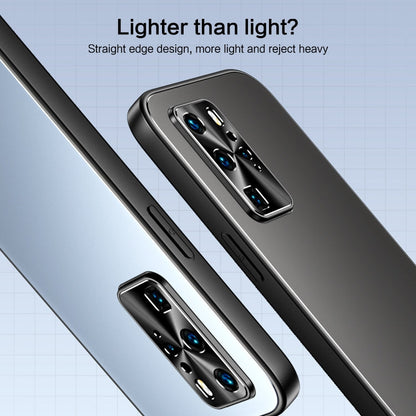 For Huawei P40 R-JUST RJ-61 Electroplating Frosted TPU + PC Phone Case with Holder(Grey)