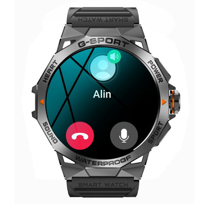 K62 Montre connectée à écran rond AMOLED de 1,43 pouce prenant en charge les appels Bluetooth (noir)