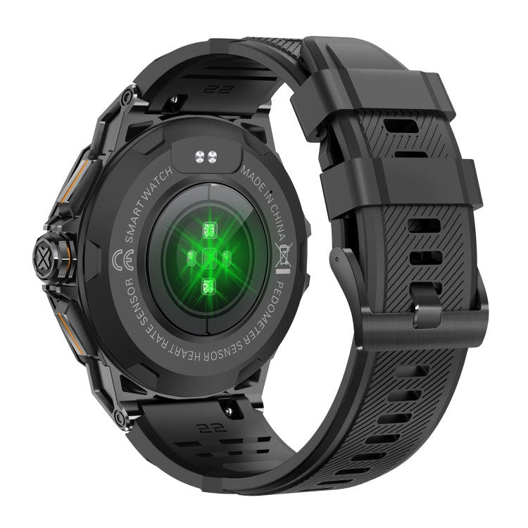 K62 Montre connectée à écran rond AMOLED de 1,43 pouce prenant en charge les appels Bluetooth (noir)