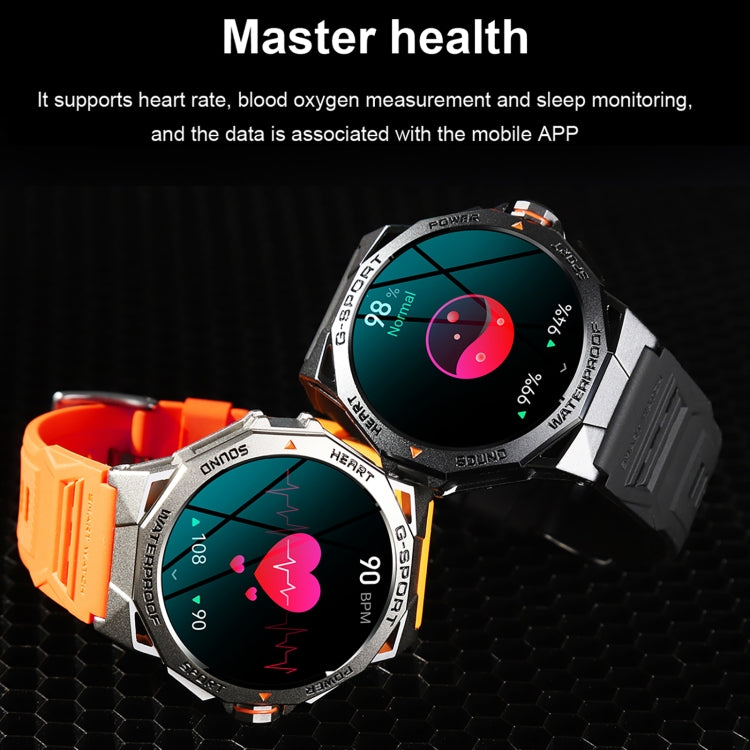 K62 Montre connectée à écran rond AMOLED de 1,43 pouce prenant en charge les appels Bluetooth (noir)