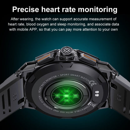 K62 Montre connectée à écran rond AMOLED de 1,43 pouce prenant en charge les appels Bluetooth (noir)