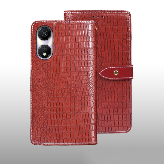 Étui de téléphone en cuir texturé crocodile For Honor Play 40 idewei (rouge)
