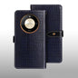 Coque de téléphone en cuir texturé crocodile idewei pour Honor X9b (Bleu foncé)