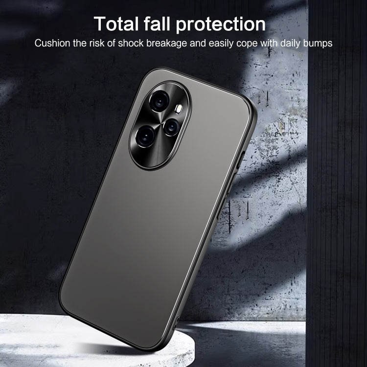 For Honor 100 R-JUST RJ-61 Electroplating Frosted TPU + PC Phone Case(Blue)