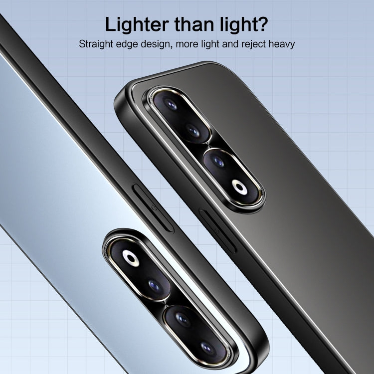 For Honor 90 Pro R-JUST RJ-61 Electroplating Frosted TPU + PC Phone Case with Holder(Grey)