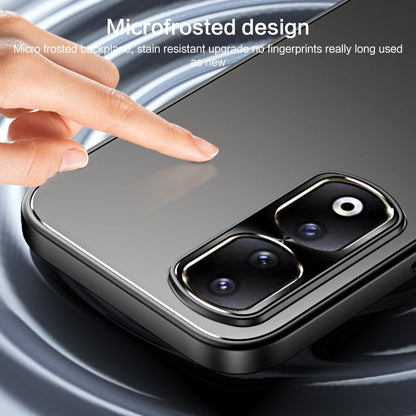 For Honor 90 Pro R-JUST RJ-61 Electroplating Frosted TPU + PC Phone Case with Holder(Blue)