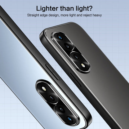 For Honor 70 R-JUST RJ-61 Electroplating Frosted TPU + PC Phone Case with Holder(Grey)