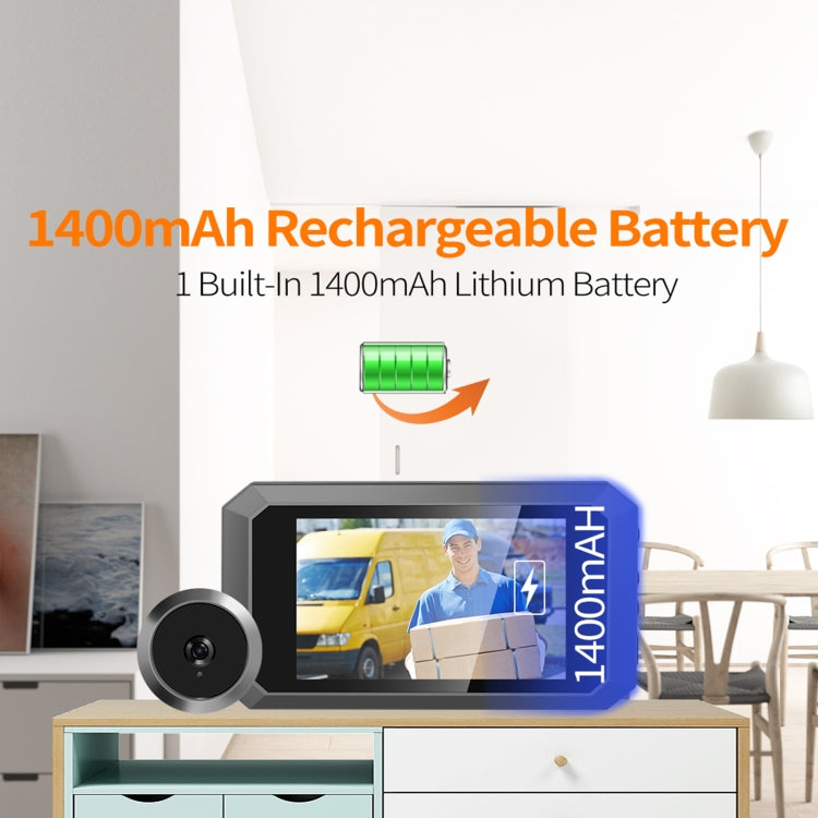 ESCAM C23 3.97 inch 1080p Smart Digital Door Concealed Viewer Wide Angle With Night Vision(Grey)