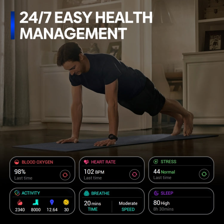 Zeblaze Stratos 3 Pro 1.43 inch AMOLED Screen Sports Smart Watch Support Bluetooth Call(Black)