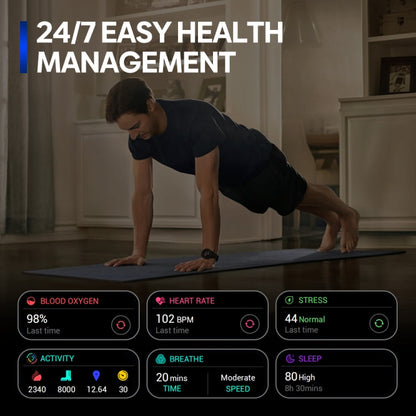 Zeblaze Stratos 3 Pro 1.43 inch AMOLED Screen Sports Smart Watch Support Bluetooth Call(Black)